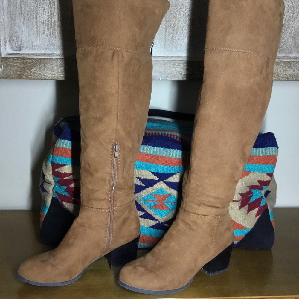 ❤️‍🔥CATO over knee faux suede boots wide calf!